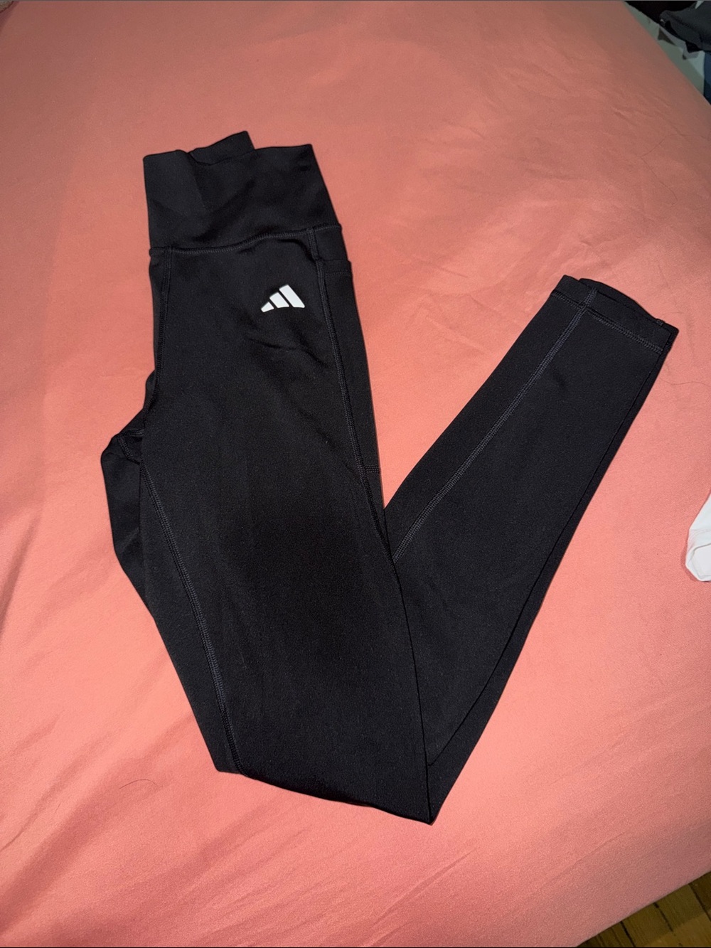 adidas Black Women’s High-Waist Performance Leggings with Logo